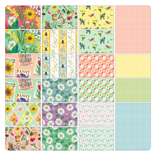 BENARTEX - Honeyland Stripe Lt. Prairie Sky (A Wildflower Heart)
