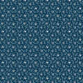 Henry Glass - Quilted Kitties Small Foliage in Midnight Blue