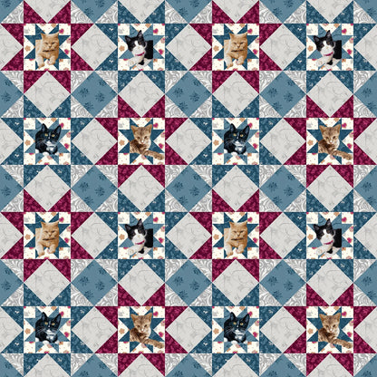 Henry Glass - Quilted Kitties Patchwork by Robert Giordano