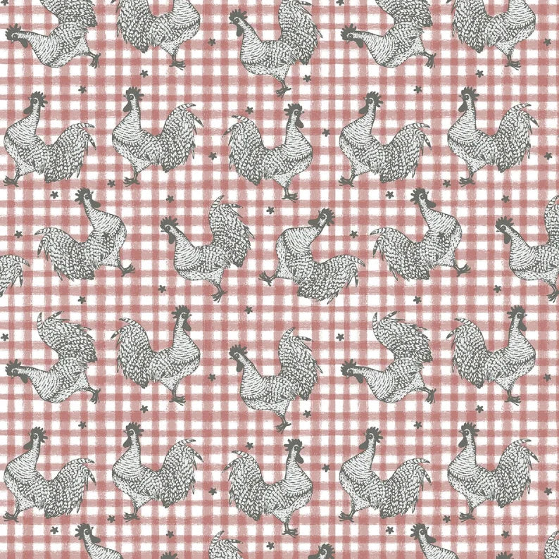 Benartex - Roost Red (Farm Fresh) 10451-10