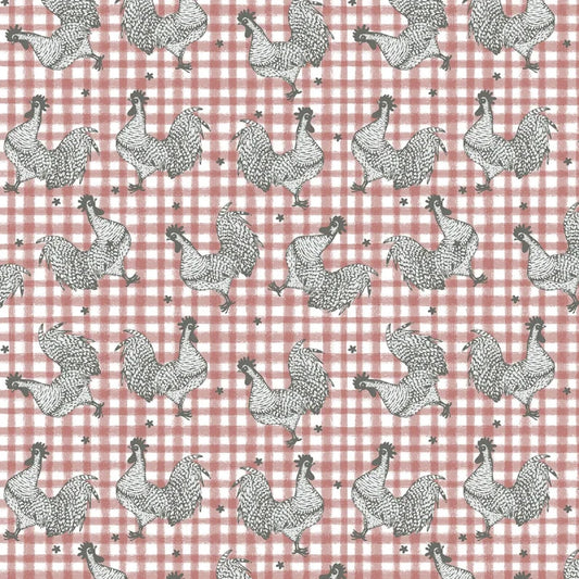 Benartex Fabric - Roost Red (Farm Fresh)