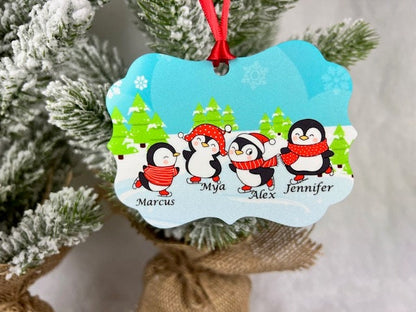 Personalized Penguin Christmas Ornament