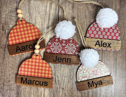 Personalized Beanie Hat Christmas Ornament