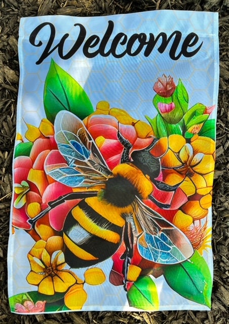 Garden Flag, Bee, home decor