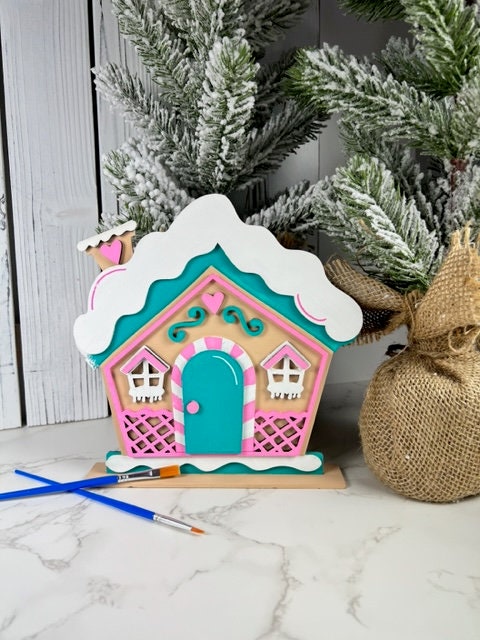 DIY Paint Kit, Christmas, Ginger Bread House,