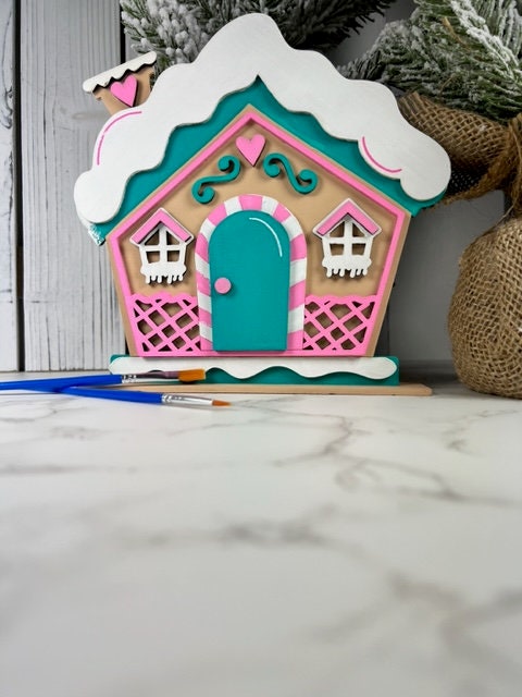 DIY Paint Kit, Christmas, Ginger Bread House,