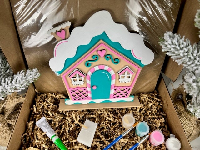 DIY Paint Kit, Christmas, Ginger Bread House,