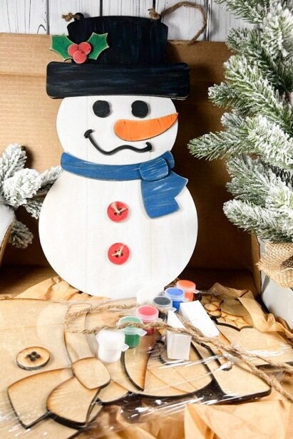 Snowman Door Hanger Kit, DIY Kit, Christmas, Christmas Decor