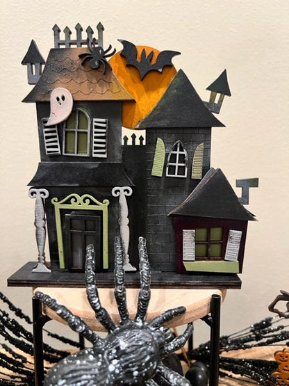 Haunted House paint kit, Halloween, Home Décor, Tiered Tray Decor