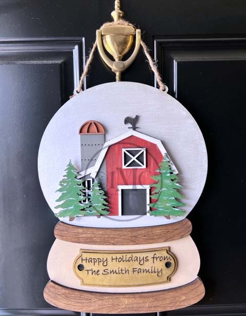 DIY Painting Kit, Door Hanger, Christmas, Gift, Snow Globe, Home Decor