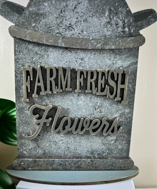 Fresh Farm Flowers in Tin Kit