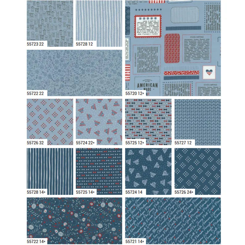 Moda Fabrics - Independence Day Jelly Roll (55720JR)
