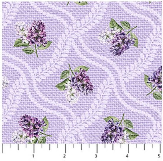 Northcott - Wavy Lilac Grid Pale Purple (Lilac Garden) 25399-82