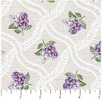 Northcott - Wavy Lilac Grid Pale Gray (Lilac Garden) 25399-91