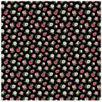 Northcott Fabric - Mini Peony Black (Bloom)