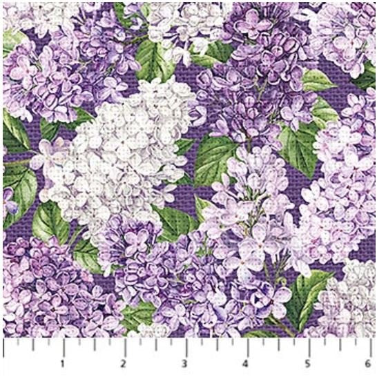 Northcott - Packed Lilacs Purple Multi (Lilac Garden) 25398-88