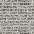 Benartex - Farm Words Grey (Farm Fresh) 10459-11