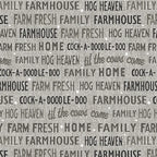 Benartex - Farm Words Grey (Farm Fresh) 10459-11