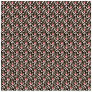 Northcott Fabric - Scallop Black (Bloom)