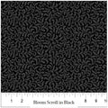 Northcott - Scroll Black (Bloom) 25200-99