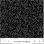 Northcott - Scroll Black (Bloom) 25200-99