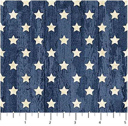 Northcott Fabric - Stars & Stripes Blue Stars (Stonehenge)