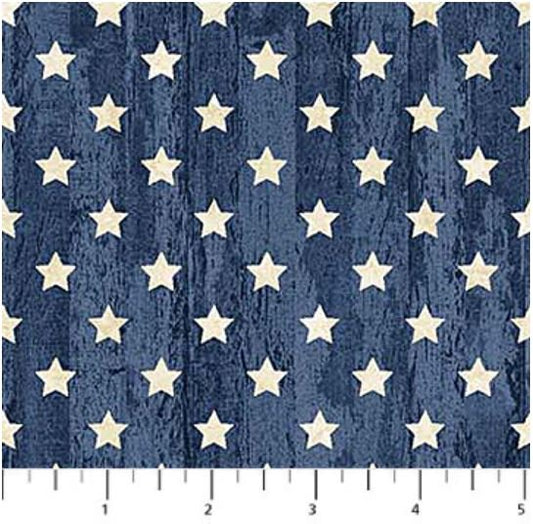 Northcott Fabric - Stars & Stripes Blue Stars (Stonehenge)