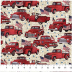 NORTHCOTT - Stars and Stripes Cream Multi Trucks (Stonehenge) 25336-11