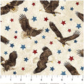 NORTHCOTT - Stars and Stripes Cream Soaring Eagles (Stonehenge) 25415-11