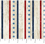 NORTHCOTT - Stars & Stripes Cream Star Stripe (Stonehenge) 25341-11