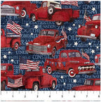 NORTHCOTT - Stars and Stripes Navy Multi Trucks (Stonehenge) 25336-49