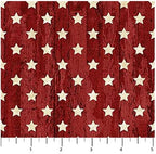 NORTHCOTT - Stars & Stripes Red Stars (Stonehenge) 25344-24