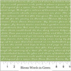 Northcott - Garden Words Green (Bloom) 25198-74